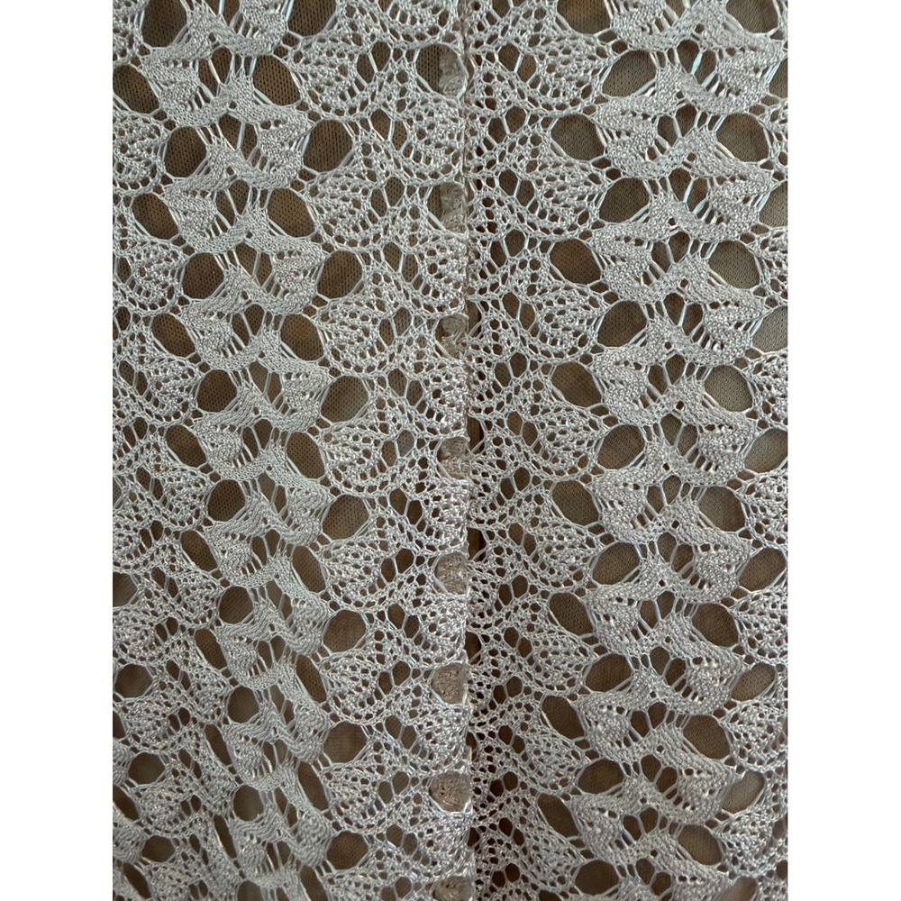 ROMANTIC Lace Crochet Tunic Top Bohemian, elegant, festival cottagecore - Picture 9 of 9